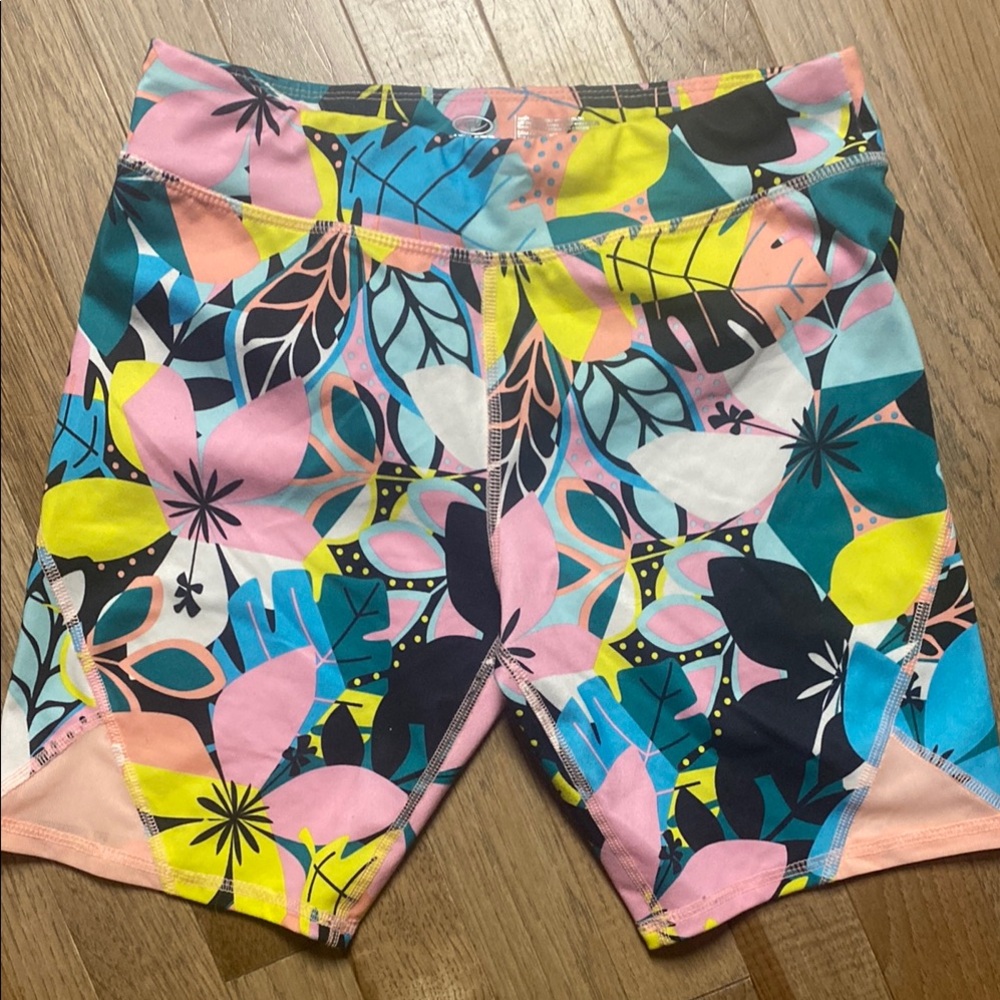 Athletic Works Pink and Blue Athletic Shorts Vibrant Design
